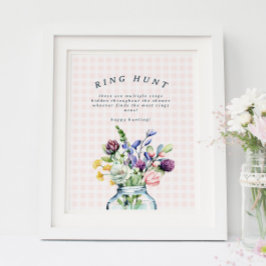 Poster Russo Wildflower Mason Jar Bridal Ring Hunt
