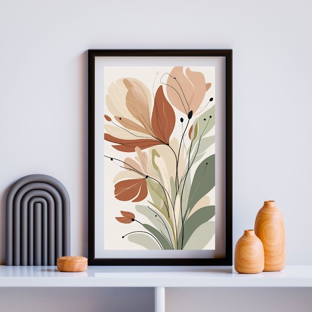 Poster Rust Bloom Serenity IV – Botânica Contemporânea (Criador carregado)