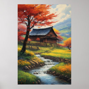 Poster Rustic Barn e a Melody do Stream