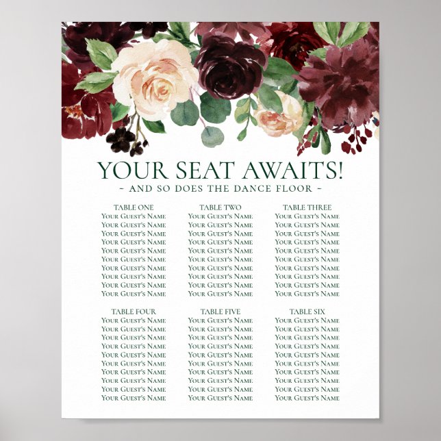 Poster Rustic Blooms | Quadro Sentado Terracotta Marsala (Frente)