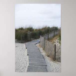Póster Rustic Boardwalk para Praia