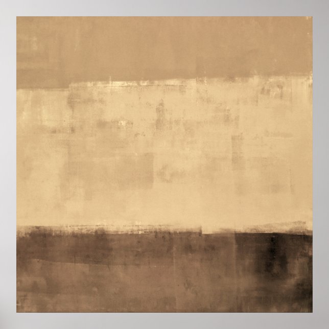 Poster 'Rustic' Brown Abstrato Art (Frente)