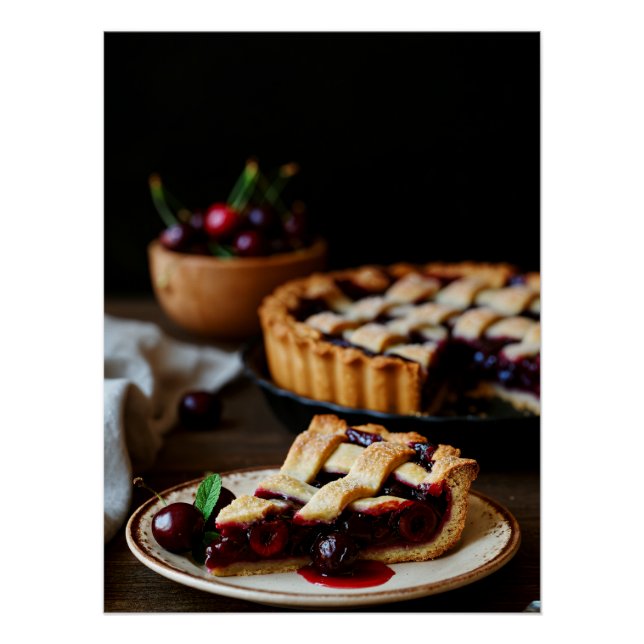 Póster Rustic Cherry Pie Poster (Frente)