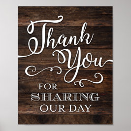 Poster Rustic Chic OBRIGADO POR COMPARTILHAR NOSSO Impres