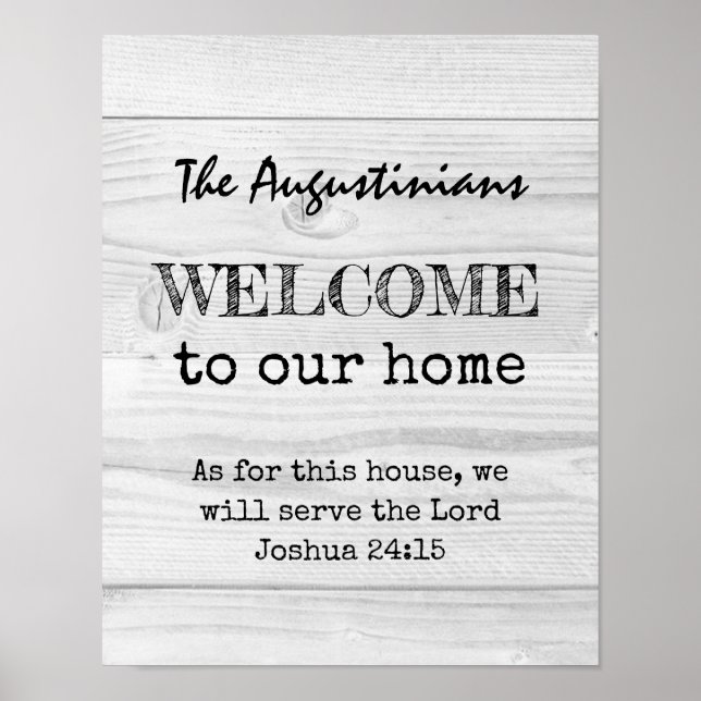 Poster Rustic Christian WELCOME (Frente)
