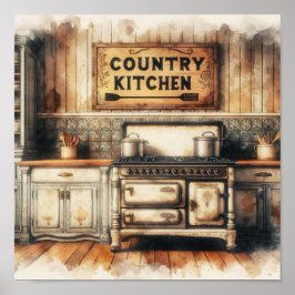 Poster Rustic Country Kitchen 3