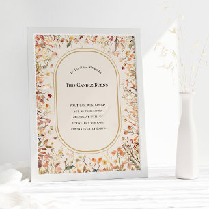 Poster Rustic Fall Beige Casando Esta Vela Queimou