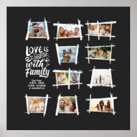 Rustic Frames White/Blk Love Is Family ID1015