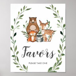 Poster Rustic Greenerescer Woodland Animal Favorece Sinai