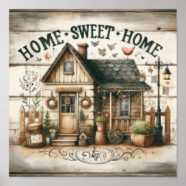 Poster Rustic Home Sweet Home 2