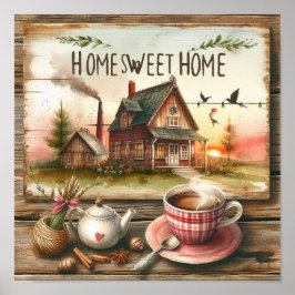Poster Rustic Home Sweet Home 3