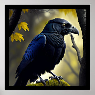 Poster Rustic Raven - Natures Guardian