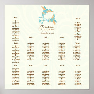 Póster Rustic Romantic Hummingbird Kiss Love BirdWedding