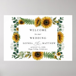 Poster Rustic Sunflower Wedding Foam Board