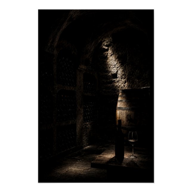 Póster Rustic Underground Wine Cellar Fine Art Poster (Frente)