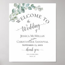 Rustic Watercolor Eucalyptus Greenery Wedding