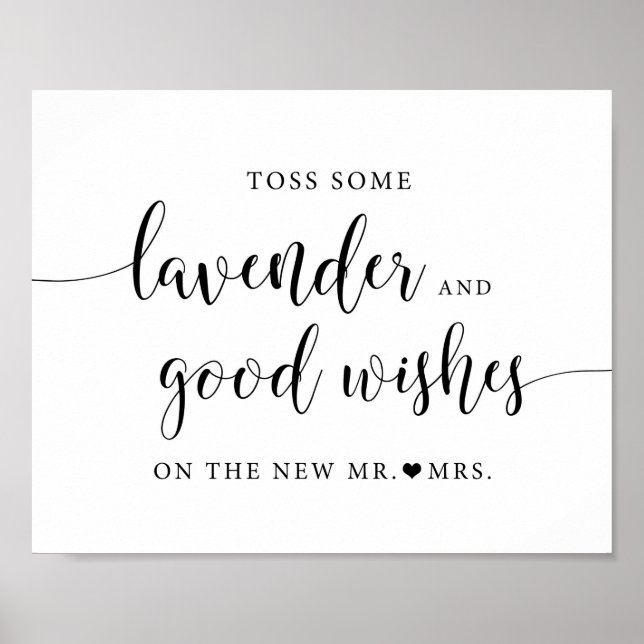 Poster Rustic Wedding Enviar Sinal de Lavanda (Frente)