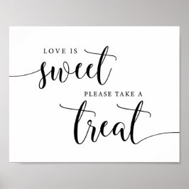 Poster Rustic Wedding Love Is Sweat Sign