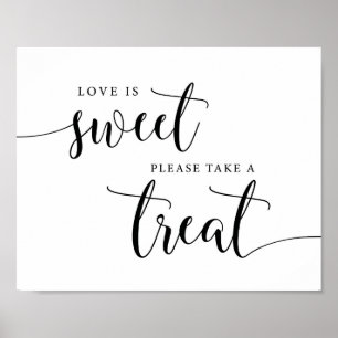 Poster Rustic Wedding Love Is Sweat Sign