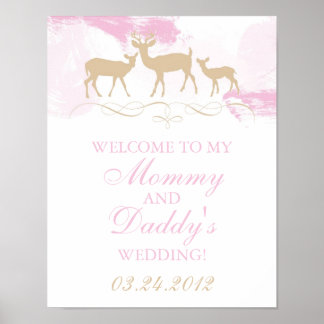 Póster Rustic Woodland Wedding Welcome