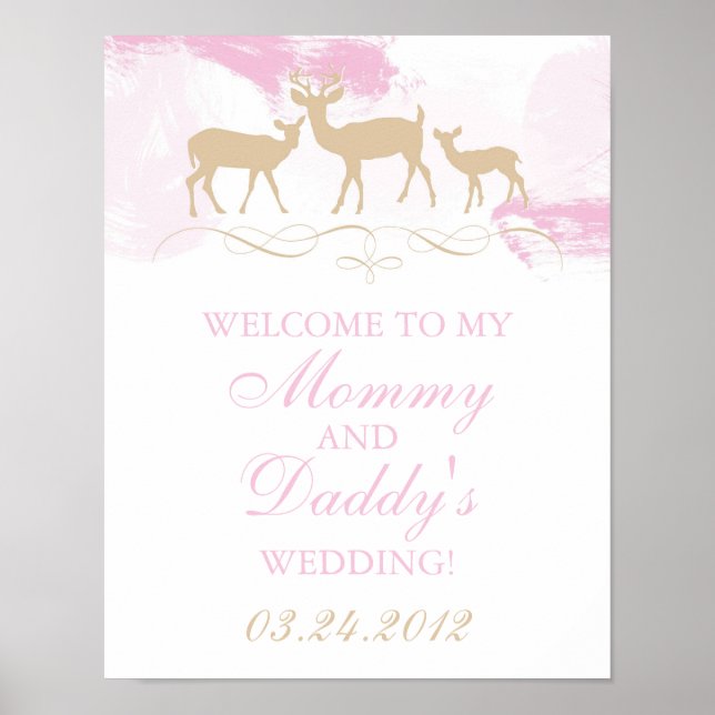 Póster Rustic Woodland Wedding Welcome (Frente)