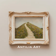 Rústico Prado de Flor de Pintura de Wildflower