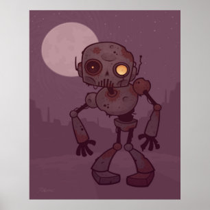 Póster Rusty Zombie Robot