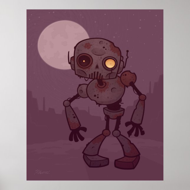 Póster Rusty Zombie Robot (Frente)