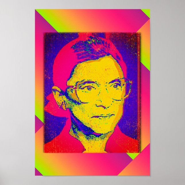 Poster Ruth Bader Ginsburg 1983, Retrato de Pop (Frente)