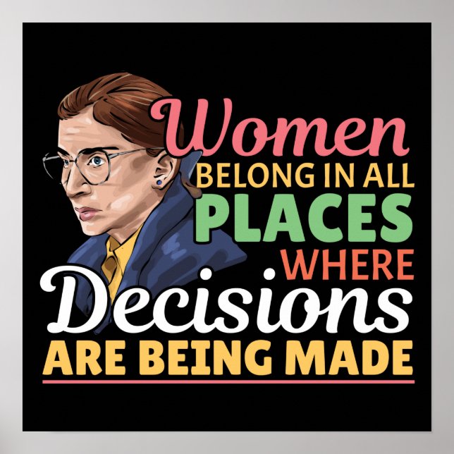 Poster Ruth Bader Ginsburg Juiz Feminista (Frente)
