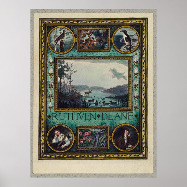 Poster Ruthven Deane, Sra. Frank S. Hatch Bookplate Birds (Frente)