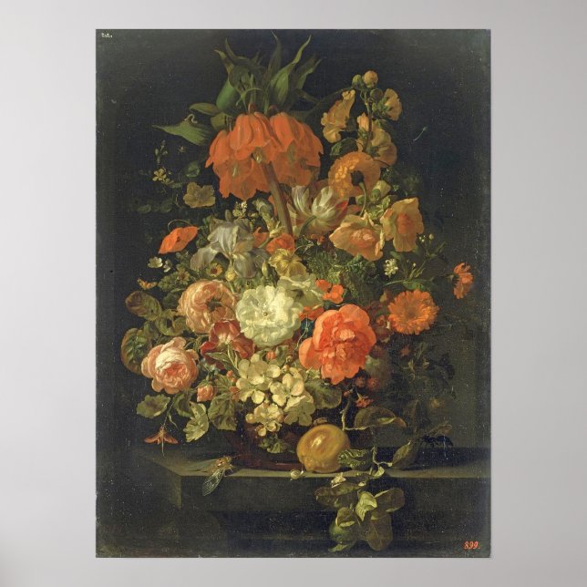 Poster Ruysch - Natureza-Morta de Flores (Frente)
