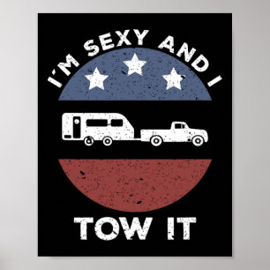 Poster RV de acampamento engraçado eu sou Y e eu reboco
