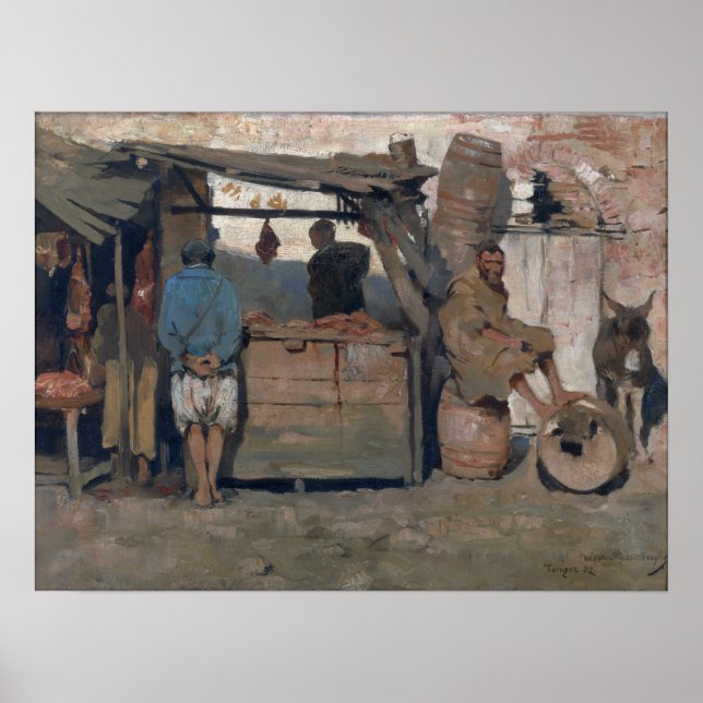 Poster Rysselberghe - Mercado Marroquino 1882 (Frente)