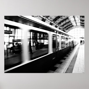 Poster S-Bahn Berlim preto Weis fotografia