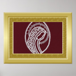 Poster S. Mary Foto personalizada do quadro de borda dour