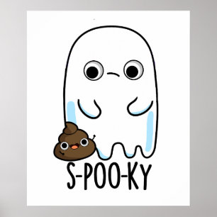 Poster S-Poo-ky Engraçado, Ghost Poop Pun