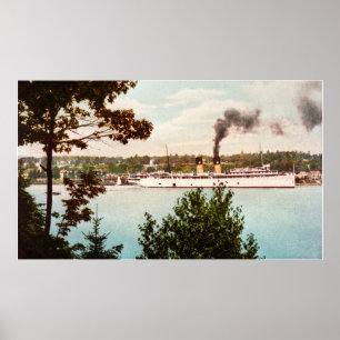 Poster S.S. Northland que sae de Harbor Springs, Michigan