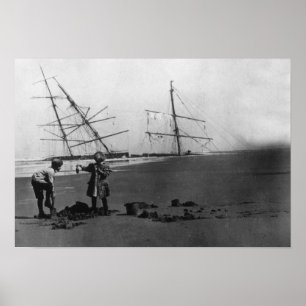 Póster S.S. Península de Ilwaco da destruição de Alice