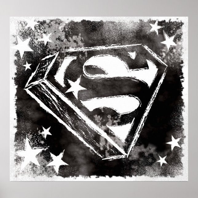 Póster S-Shield com estrelas (Frente)