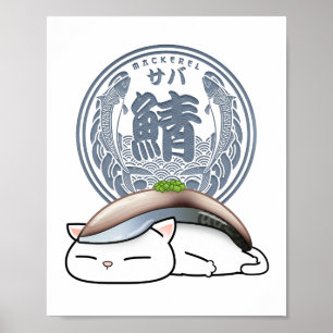 Poster Saba Mcavala Sushi Cat