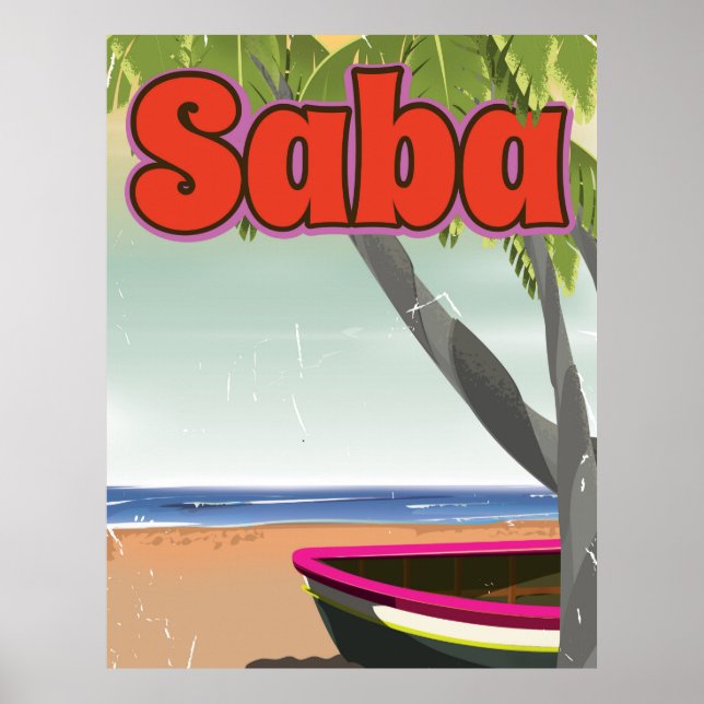 Póster Saba viagens vintage. (Frente)