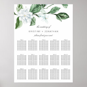 Poster Sábado Moderno Greenery Wreath Casamento Floral