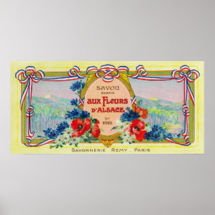 Poster Sabão LabelParis de Auz Fleurs D Alsácia, France