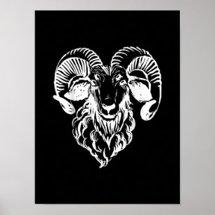 Poster Sabbatic Baphomet Goat Mau Satanic