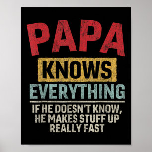 Poster Sabe Tudo Engraçado Dia dos Pais Papai 