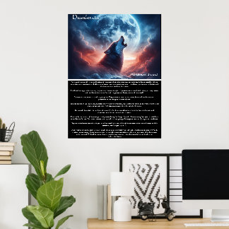 Poster Sabedoria da Twilight com Howling Wolf
