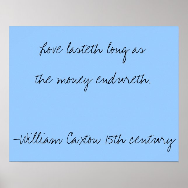 Póster Sabedoria do século 15 - Amor (Frente)