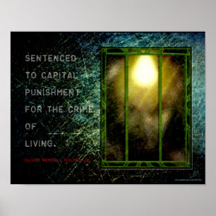 Póster Sabedoria Judicial - Holmes sobre a Vida e a Morte