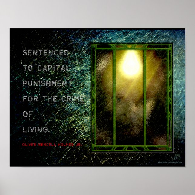 Póster Sabedoria Judicial - Holmes sobre a Vida e a Morte (Frente)